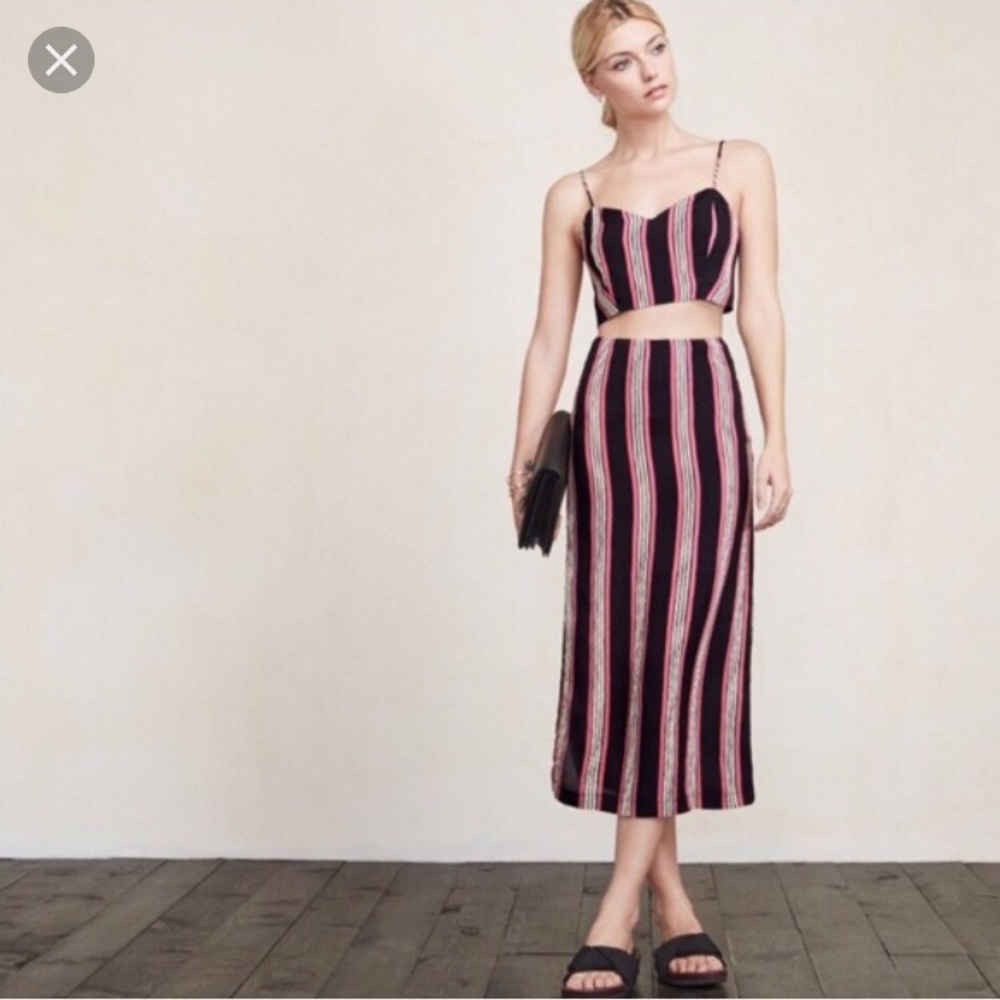 Reformation 2 piece, striped, so cute!